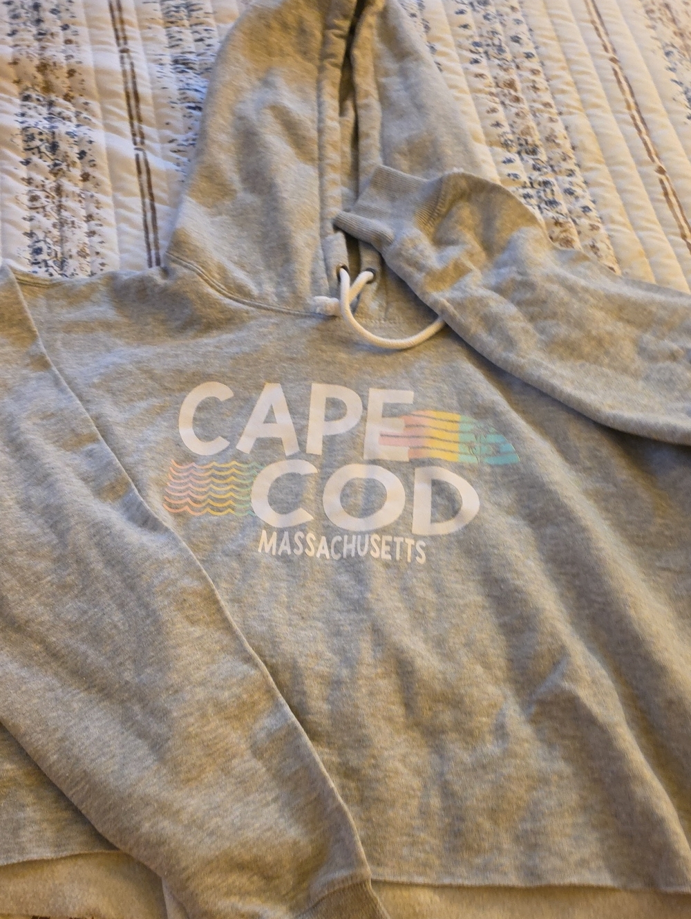 Cape Cod Massachusetts Gray Graphic Hoodie